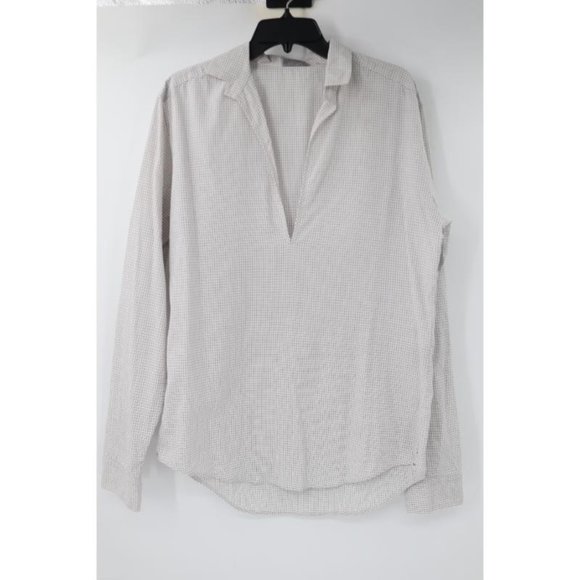 dior shirt mens size 40 cotton collared pullover check long sleeve made in Italy - Picture 1 of 14
